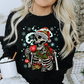 Christmas Coffee Skeleton DTF Transfer