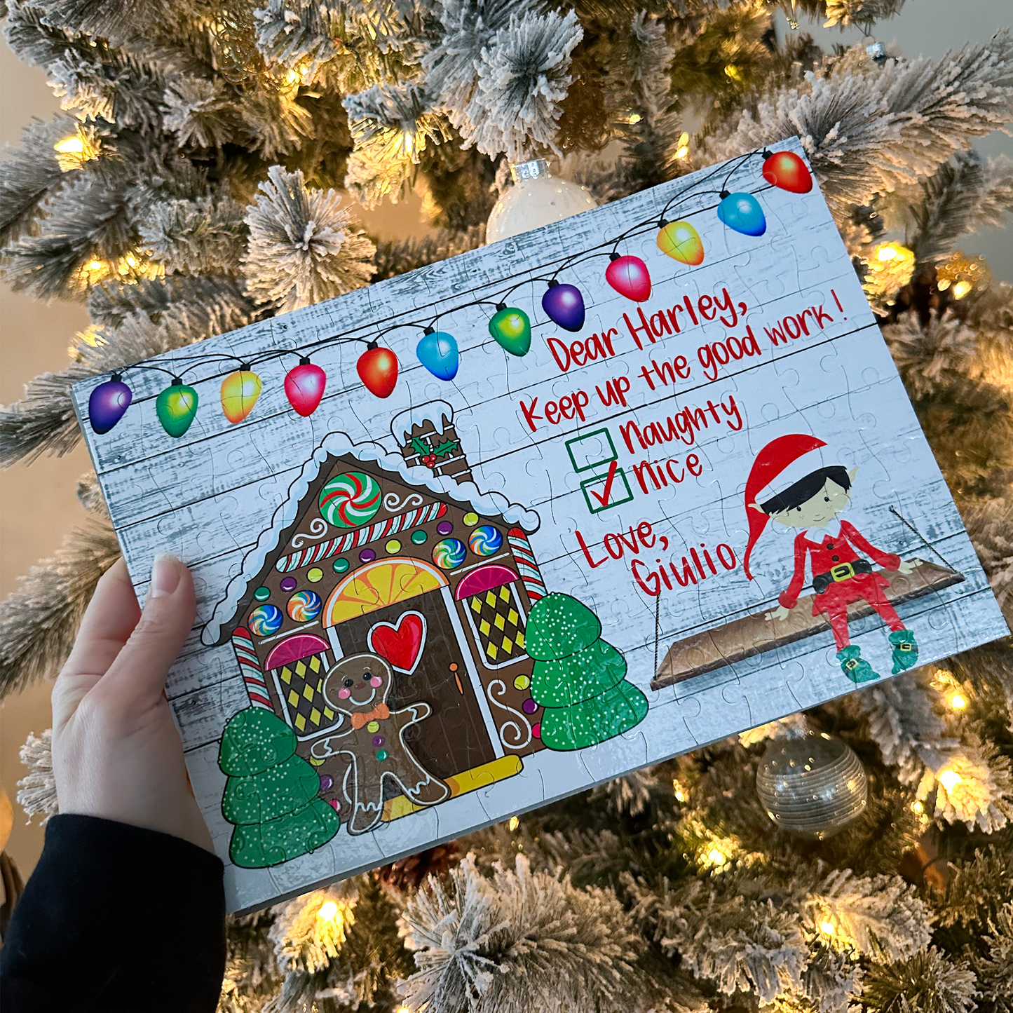 Personalized Elf on the Shelf Puzzle