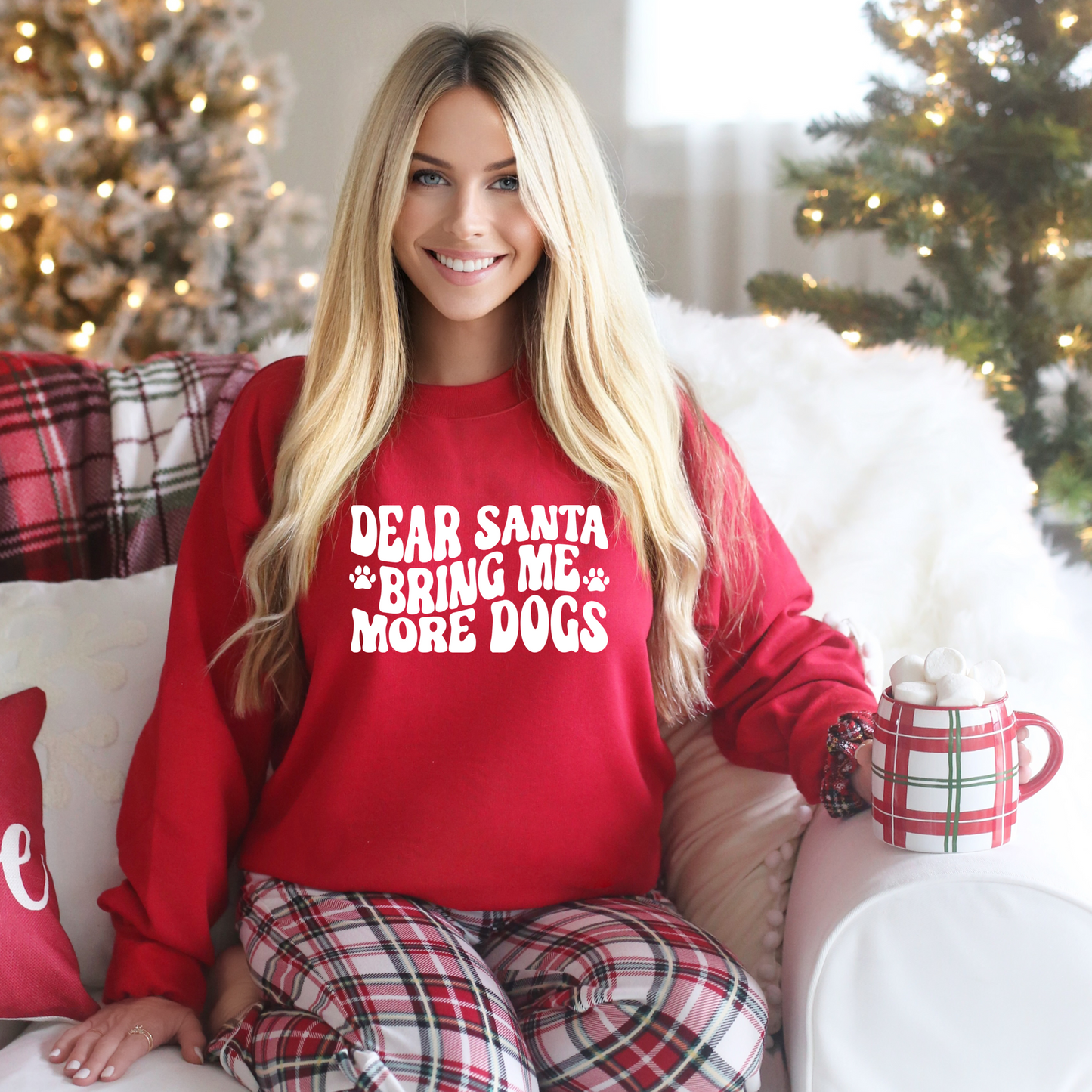 Dear Santa Bring Me More Dogs Crewneck