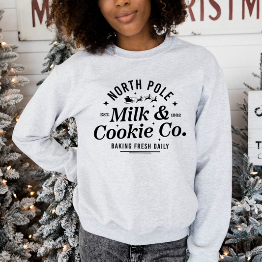 North Pole Milk and Cookies Crewneck