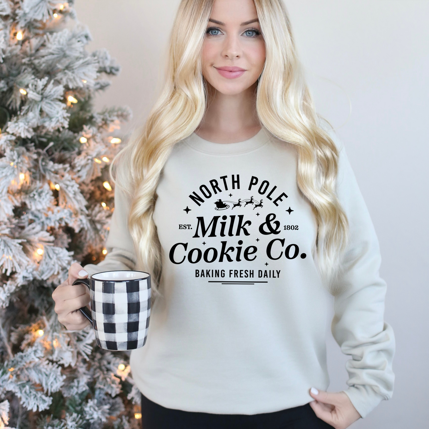 North Pole Milk and Cookies Crewneck