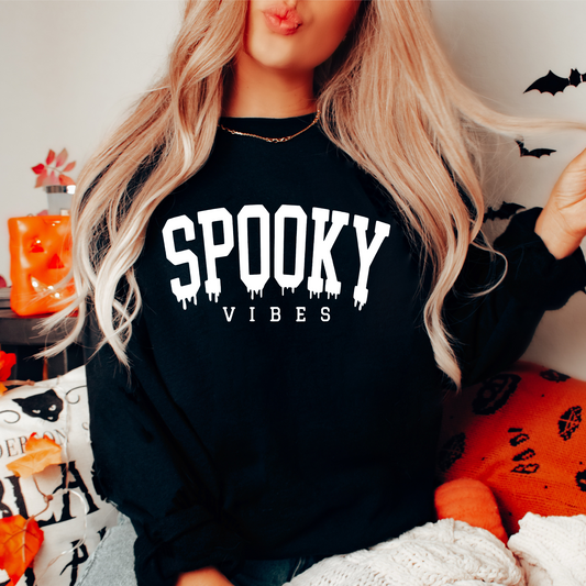 Spooky Vibes Black Crewneck