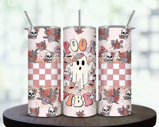 Spooky Ghost 20oz Skinny Tumbler