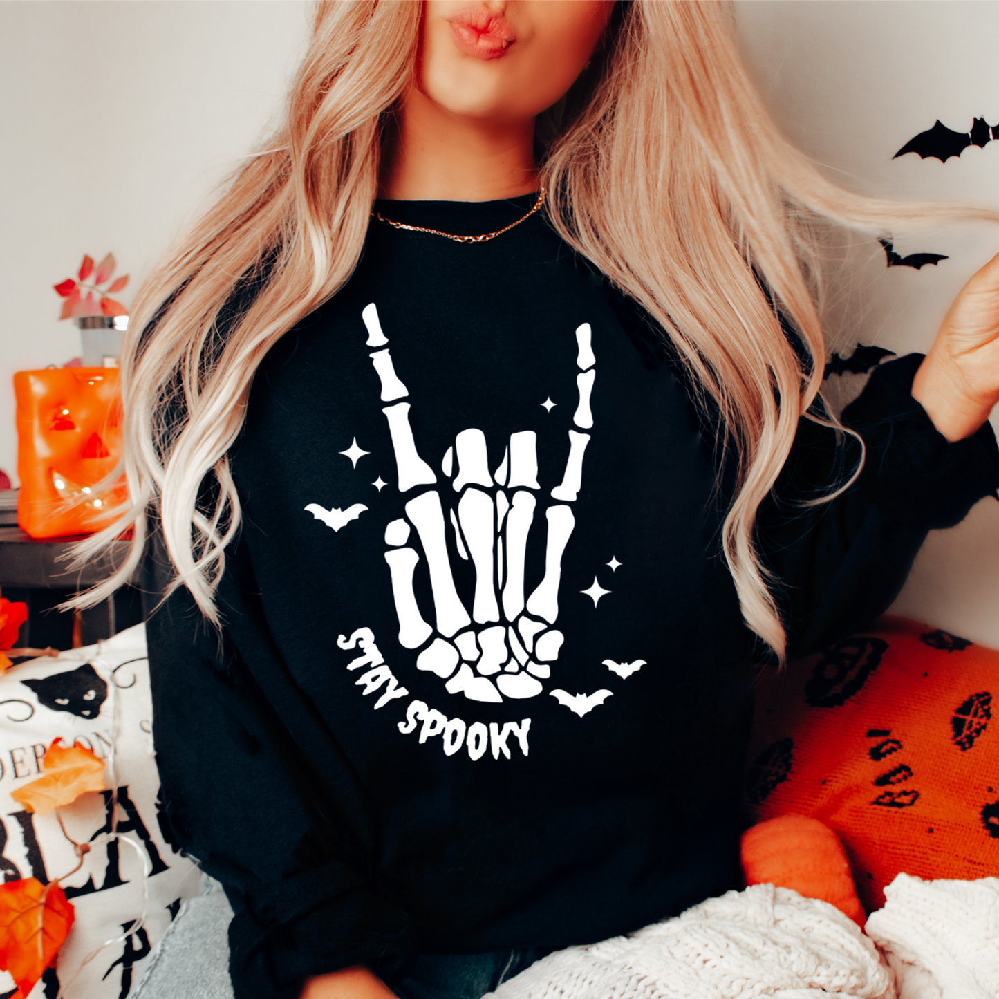 Stay Spooky Black Crewneck