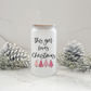 This Girl Loves Christmas Pink Trees Frosted Can Glass